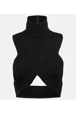 Alaïa Alaïa Cropped-Top aus Rippstrick