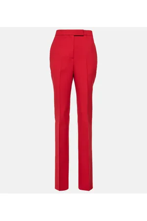 Salvatore Ferragamo Gerade High-Rise-Hose aus Schurwolle