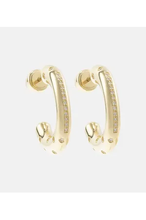 Lauren Rubinski Ohrringe Peggy aus 14kt Gelbgold mit Diamanten