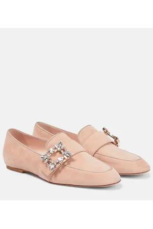 Roger Vivier Loafers Mini Broche aus Veloursleder