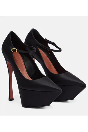Amina Muaddi Plateau-Pumps Yigit aus Satin