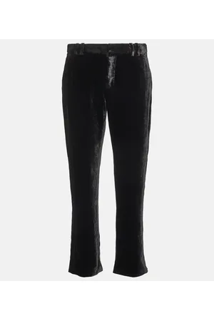 Balmain Cropped-Hose aus Samt