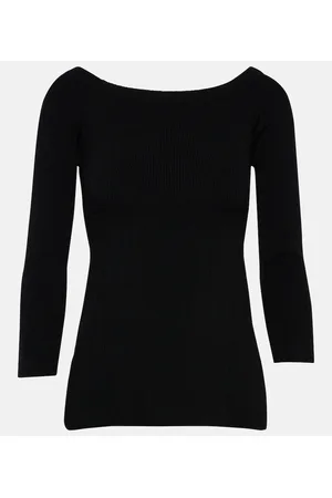 VERONICA BEARD Off-Shoulder-Pullover Derick aus Rippstrick