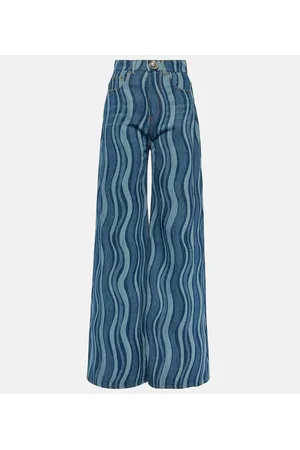 AREA High-Rise Wide-Leg Jeans Sunray