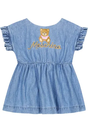 Moschino Baby Besticktes Kleid aus Chambray