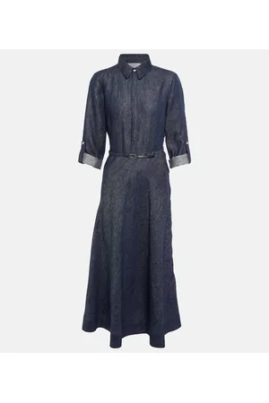 GABRIELA HEARST Midikleid Marley aus Leinen