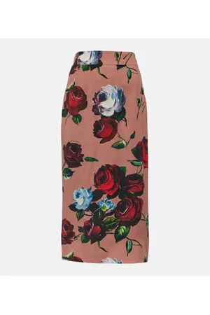 Dolce & Gabbana Midirock aus einem Seidengemisch