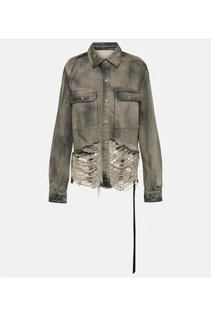 Rick Owens DRKSHDW Cropped-Hemdjacke aus Denim