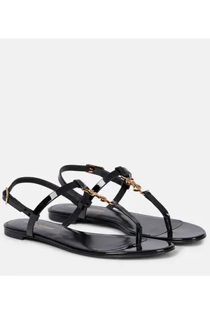 Saint Laurent Sandalen Cassandre aus Lackleder