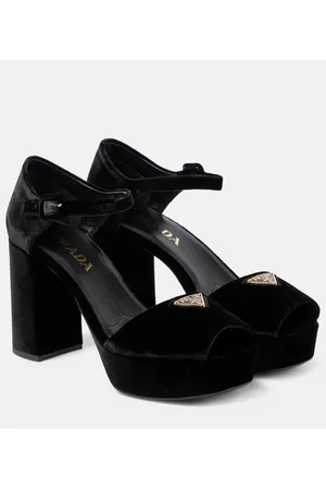 Prada Plateausandalen aus Samt
