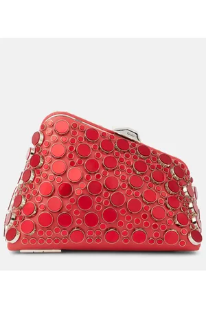 The Attico Verzierte Clutch Midnight Mini aus Leder
