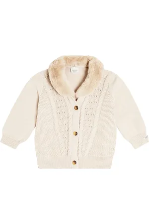 Donsje Cardigan Naem aus Baumwolle mit Faux Fur