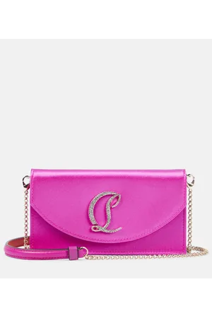 Christian Louboutin Clutch Loubi54 aus Satin mit Kristallen