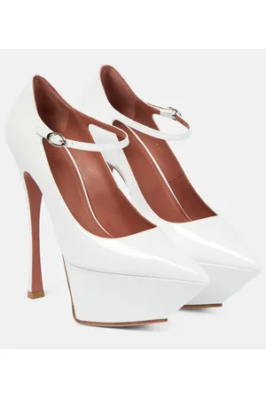 Amina Muaddi Plateau-Pumps Yigit aus Lackleder
