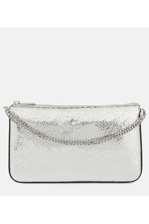 Christian Louboutin Clutch Loubila aus Metallic-Leder