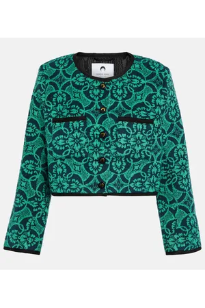 Marine Serre Cropped-Jacke aus Jacquard