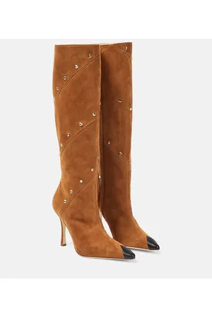 Alessandra Rich Stiefel aus Veloursleder