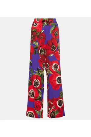 Dolce & Gabbana Weite Hose Anemone aus Charmeuse