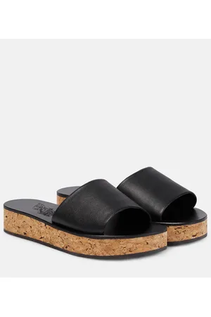 Ancient Greek Sandals Pantoletten Taygete aus Kork und Leder