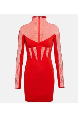 MUGLER Minikleid mit Tüll