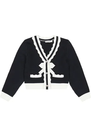 Self-Portrait Cardigan aus Baumwolle und Wolle