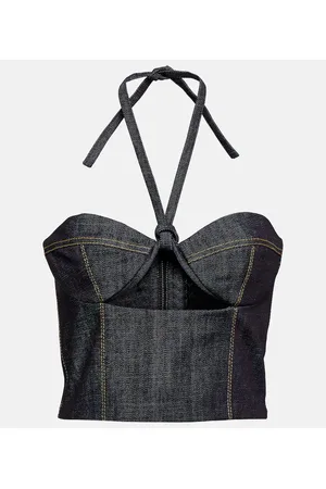 The Mannei Bustier-Top Aspos aus Denim