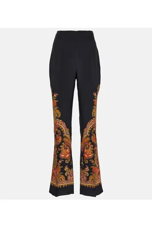 Etro High-Rise-Hose aus Seide