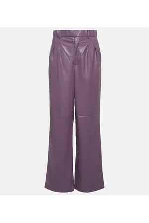 JACQUES WEI Gerade Hose aus Lederimitat