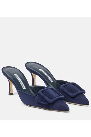 Manolo Blahnik Mules Maysale 70 aus Veloursleder
