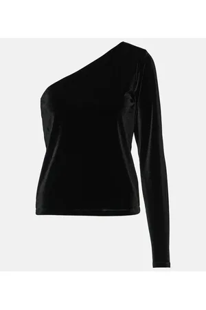 Ralph Lauren One-Shoulder-Top aus Samt