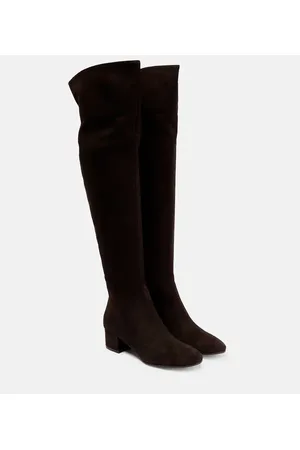 Gianvito Rossi Overknee-Stiefel Rolling aus Veloursleder