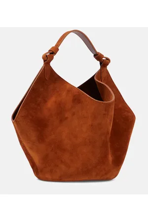 Khaite Tote Lotus Mini aus Veloursleder