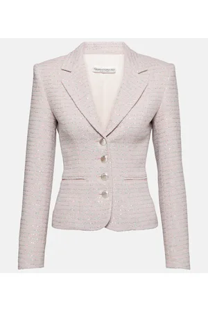 Alessandra Rich Blazer aus Tweed mit Pailletten