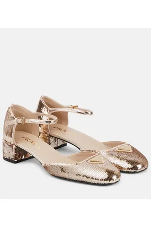 Prada Mary-Jane-Pumps mit Pailletten