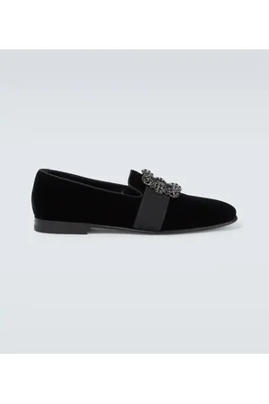 Manolo Blahnik Verzierte Loafers Carlton aus Samt