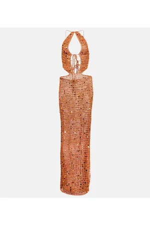 AYA MUSE Maxikleid Morel mit Pailletten