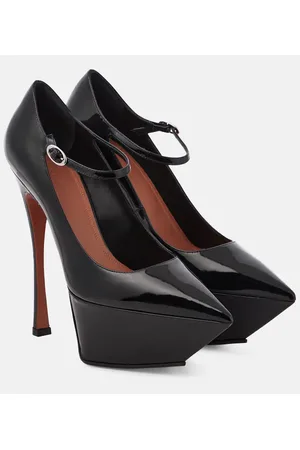Amina Muaddi Plateau-Pumps Yigit aus Lackleder