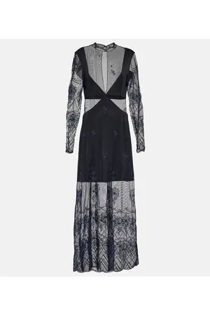 Paco rabanne Maxikleid aus Satin und Spitze