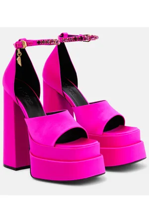 VERSACE Plateausandalen Medusa Aevitas aus Satin