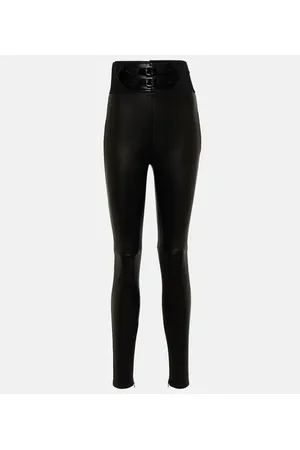Alaïa Alaïa High-Rise Leggings aus Leder