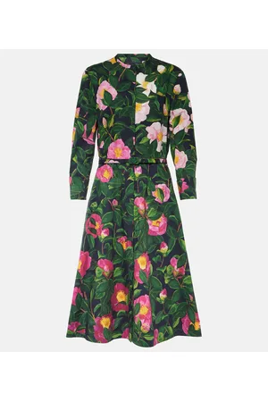 Oscar de la Renta Hemdblusenkleid aus einem Baumwollgemisch