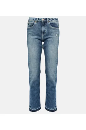 AG Jeans Mid-Rise Straight Jeans Girlfriend