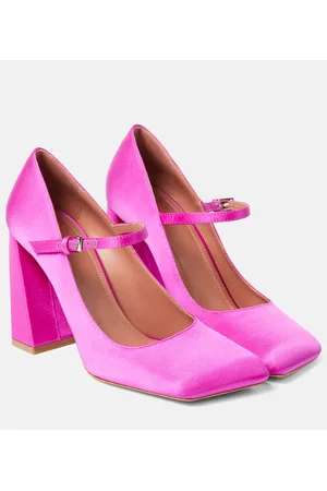 Amina Muaddi Mary-Jane-Pumps Charlotte 95 aus Satin