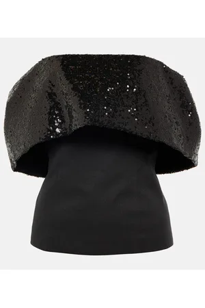 Staud Off-Shoulder-Top Giselle mit Pailletten