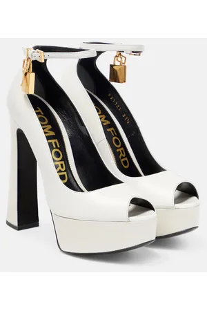 Tom Ford Plateausandalen Padlock aus Leder