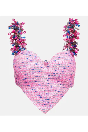 AREA Verziertes Cropped-Top