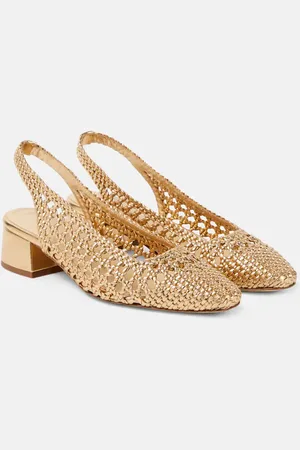Souliers Martinez Slingback-Pumps Nova Terragona aus Metallic-Leder