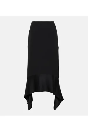 Totême Midirock aus Crêpe mit Satin