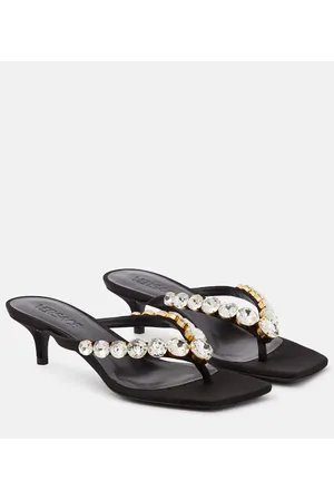 VERSACE Verzierte Sandalen High Summer aus Satin