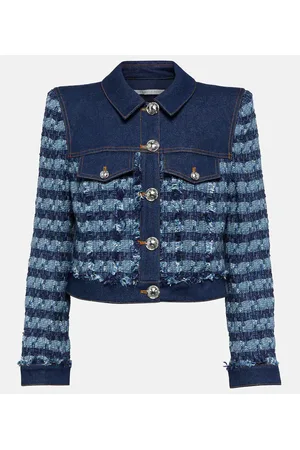 VERONICA BEARD Jacke Santo aus Denim und Tweed